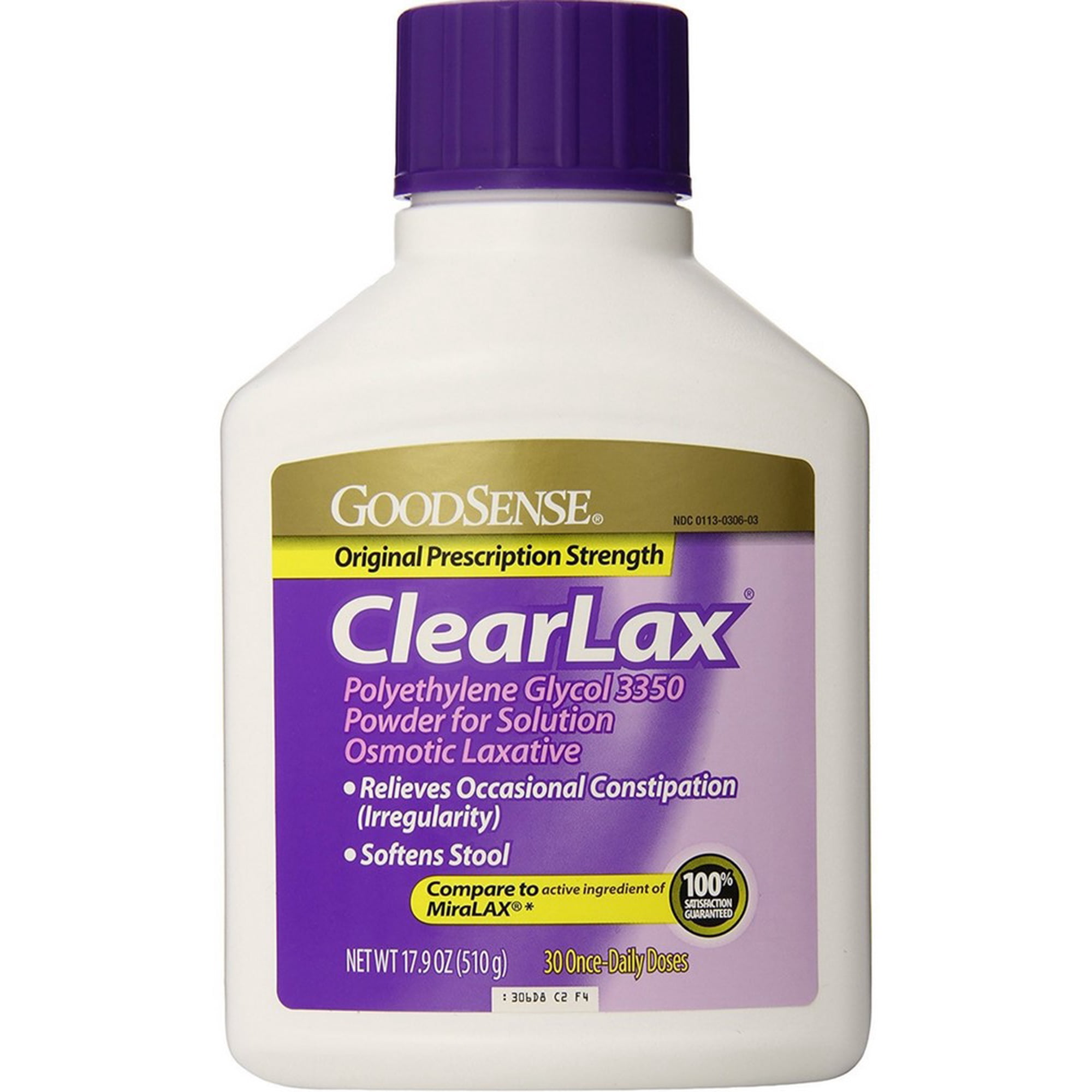 GoodSense Clearlax Polyethylene Glycol Osmotic Laxative Powder for Solution 17.90 oz