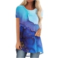 thumbnail image 2 of Ensemble de Hauts d'Été zanvins pour Femmes 2024, Hauts Amples à Col Rond pour Femmes, Blouse Décontractée à Manches Courtes à Imprimé, 2 of 5