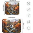 thumbnail image 3 of Waterfall Painting Dish Drying Mat, Absorbent Microfiber Pad Protector For Kitchen Counter Top Mat Dish Drainboard 16x18in Home Decor, 3 of 7