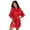 Purplish Red, variant on Women Satin Robes Sexy Silky Bathrobe Lace V-Neck Bridesmaid Bride Party Robe Soft Sleepwear