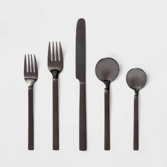 20pc Squared Straight Flatware Set