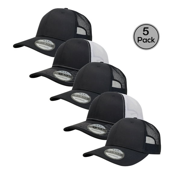 Blank Activewear, Pack of 5 Snapback Trucker Hats