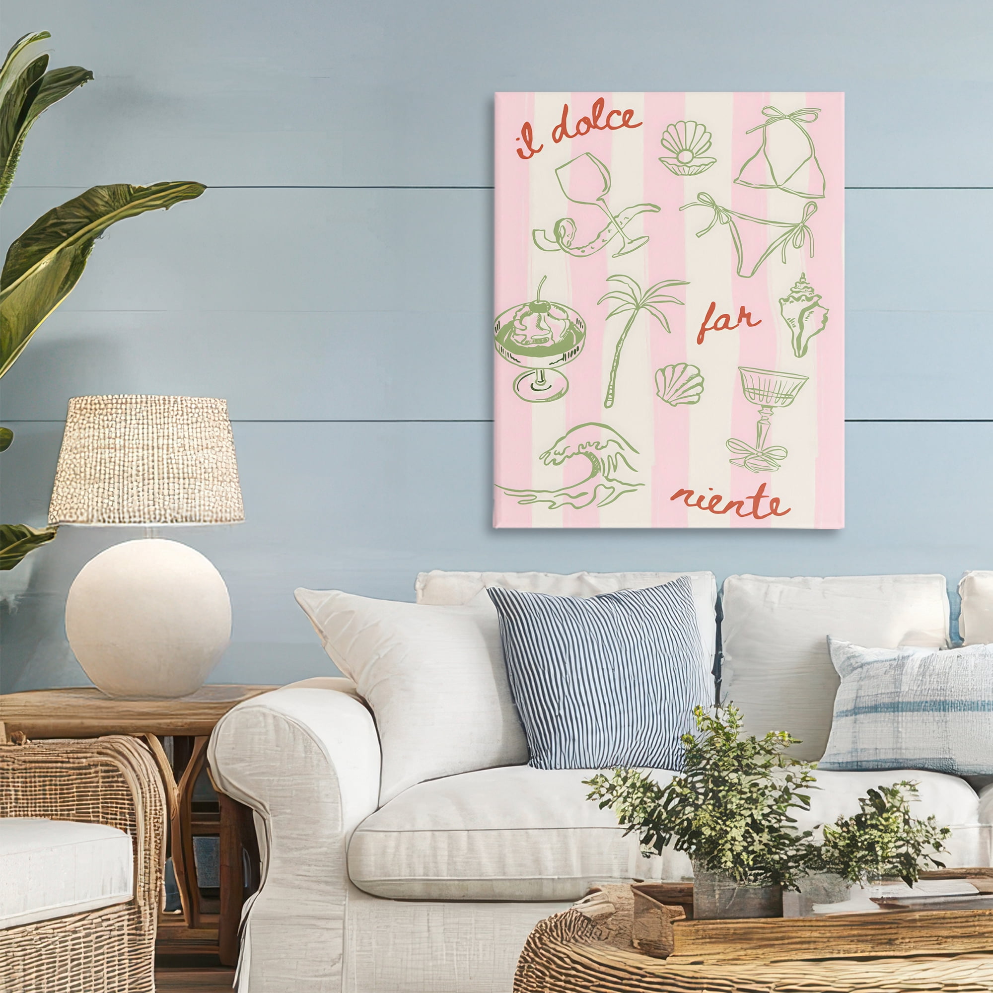 Stupell Industries Il Dolce Far Niente Beach Saying Canvas Wall Art, design by The Prints Vibe
