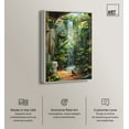 thumbnail image 2 of Waterfall Bathroom Canvas Jungle Bathroom Art by Art Remedy, Silver Frame, 16" x 24", 2 of 7