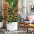 thumbnail image 2 of SAFAVIEH Nardo 23" x 23" x 18" Cylinder White Ficonstone Solid Plant Pot, 2 of 7