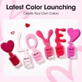 thumbnail image 3 of Gellen Nail Polish, Quick Air Dry 6 Colors Nail Lacquer Set Romantic Pink Nail Polish Set for Nail Manicure DIY Art Home, No UV Light Needed, 0.33 Fl.oz, 3 of 10