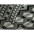 thumbnail image 4 of Ambesonne Geometric Quilted Bedspread Set 3 Pcs, Chevron Zigzags Boho, King Size, Charcoal Grey Black, 4 of 5