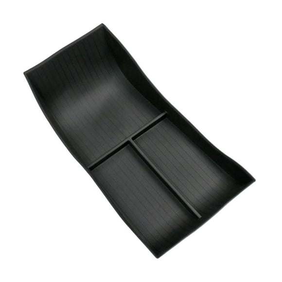 Automotive Center Console Lower Organizer Tray TPE Armrest Insert Storage Box for Seal Replacement Easy Installation Black