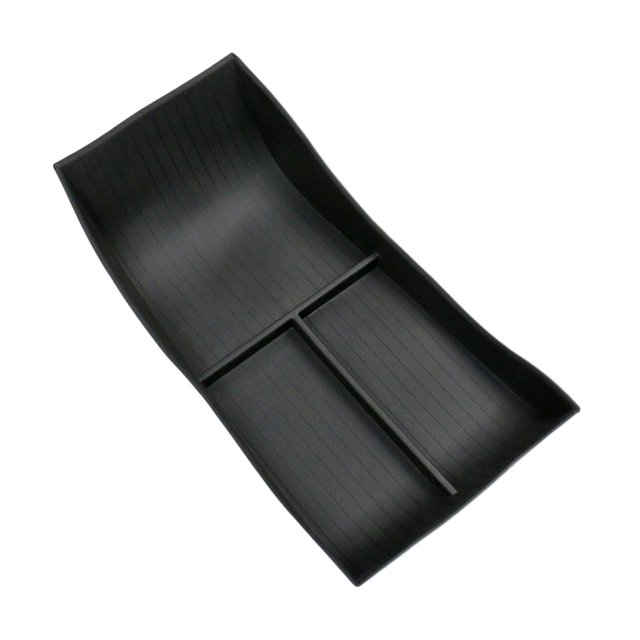 Vehicle Center Console Lower Organizer Tray TPE Armrest Storage Box for Seal Replace Easy Installation Black