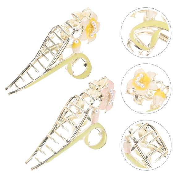 TEHAUX Set of 2 Large Hair Clips for Thick Hair, and Stylish for Everyday Use by Women