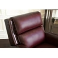 Odette Burgundy Top Grain Leather Push Back Recliner