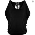 thumbnail image 1 of Camiseta con hombros descubiertos para mujer, blusa informal de algodón de manga corta, negro, S Eigraketly AP001290-01, 1 of 7