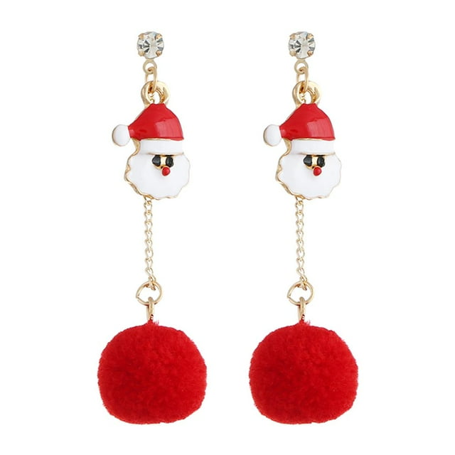 Pendientes colgantes de Navidad jinwen Papá Noel