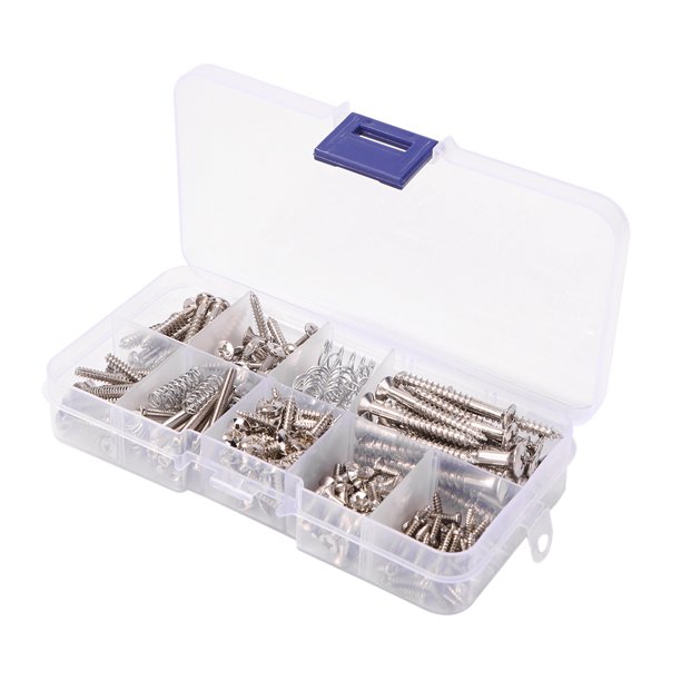 Kit de tornillos para guitarra Kit de tornillos para guitarra para Pickguard Back Plate Mount Surtido con almacenamiento JShteea El nuevo