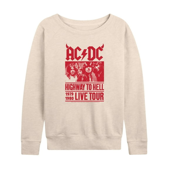 ACDC - Highway To Hell Poster Style - Women's Lightweight French Terry Long Sleeve Shirt