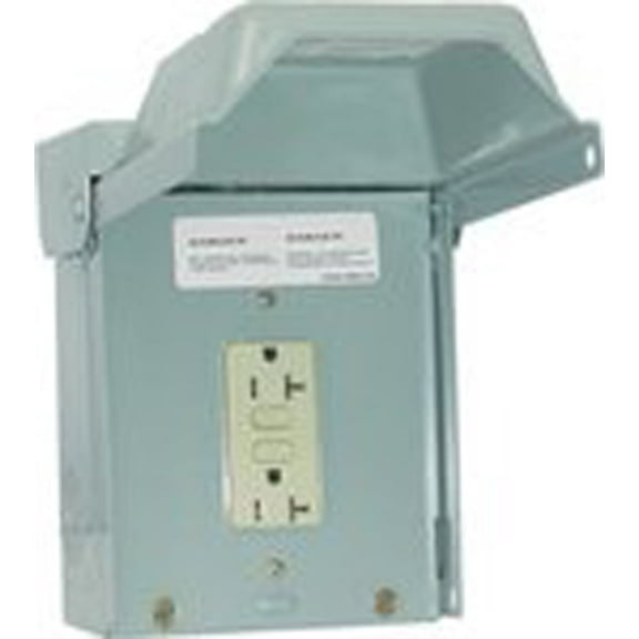 Midwest U010010 Power Outlet, Un-Metered, 20A, 1P, 120/240V, NEMA3R, Temporary