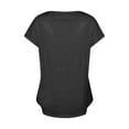 thumbnail image 5 of XIAfhje Womens Tops Tshirts Shirts For Women Summer Tops Casual Sexy Trendy Slant V-Neck Short Sleeves T-Shirts With Buttons Fashion Clothes Solid Color Pleats Tees Basic Tunic Tops, 5 of 6