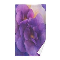 Purple FlowersBath Towel 100% Cotton Soft Thick High Absorbency Hand Face Towel Single Pack 16x28in