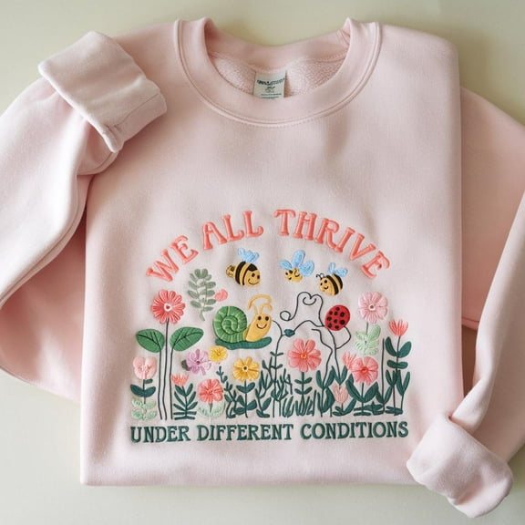 Neurodiversity Embroidered Sweatshirt for BCBA Gift Special Education Teacher Shirt Mental Health Gifts for Teachers Social Anxiety Gift