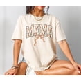 thumbnail image 2 of RosaWear MAMA Floral Pumpkin Fall Shirt, Garment-Dyed Mom T-Shirt, 2 of 7
