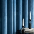 thumbnail image 3 of Lapalife Velvet Curtains, Rod Pocket Room Darkening Curtain Christmas Window Curtain Drapes for Living Room Bedroom, Blue, 52''x 120'', 1 Panel, 3 of 7