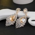 thumbnail image 2 of Champán, Pendientes De Mujer Colgante Brillo De Gota De Agua Cristal Joyas De Diamantes De Imitación Regalo De Boda, 2 of 3