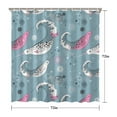 thumbnail image 5 of Underwater Shark Shower Curtain Set - Vibrant Tropical Ocean Scene, Water-Resistant Washable Fabric with Reusable Grommets,72x72in, 5 of 5