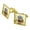 Gold, variant on Shih Tzu Dog Baseball Cap Hat Square Cufflink Set - Silver or Gold
