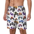 thumbnail image 1 of Balery Cartoon Monster Trucks1 Bañador para hombre, shorts de playa de secado rápido con entrepierna y forro de compresión-Large, 1 of 6