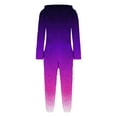 thumbnail image 5 of QATAINLAV Onesie Pajamas for Women Zipper up Fuzzy Jumpsuits Long Sleeve Cute Hooded Sleepwear Fleece Warm Loungewear, Purple, S, 5 of 7