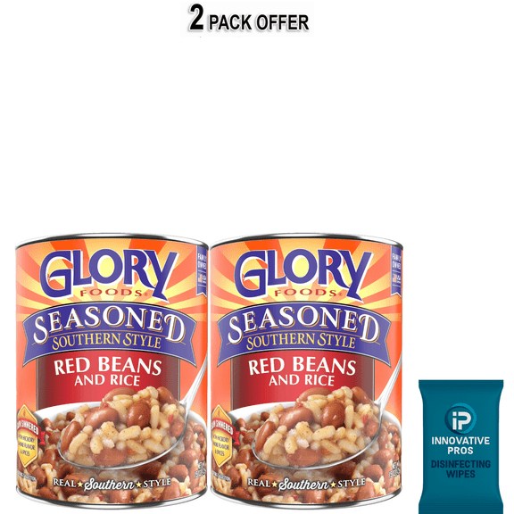 Glory Foods Seasoned Southern Style Red Beans and Rice, 15 oz., Can