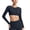 #187-Dark Gray, variant on Womens Long Sleeve Cutout Yoga Top Fitted Workout Shirt Breathable Running Training Tight Fit Fitness Sportswear Gift