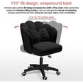thumbnail image 6 of WXJHL Office Chair Cute Petal Desk Chair, Modern Fabric Home Butterfly Chairs Height Adjustable Chair Makeup Chairs Computer Chairs（Black）, 6 of 6