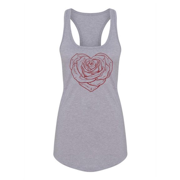 Rose Heart Racerback Tank Women -Image by Shutterstock, Female Large