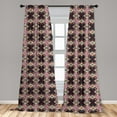 thumbnail image 5 of Ambesonne African Curtains, Abstract Tribal, Pair of 28"x95", Multicolor, 5 of 5