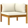 thumbnail image 4 of vidaXL 4-Seater Patio Sofa with Cream Cushion Solid Acacia Wood, 4 of 8