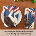 thumbnail image 3 of Iauyy Satin Napkins Set of 6- Eagle-elag Pattern1 DIY Printing Decoration Cloth Napkin- Easy Care for Home/Party, 3 of 8