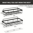 thumbnail image 3 of 2pcs Rectangular Shower Caddy, Stainless Steel Bathroom Shelf, Floating Shelves, Wall Mounted Storage Shelves For Bathroom, Kitchen Condiment Storage Rack, 3 of 4