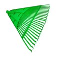 thumbnail image 1 of Zorion Garden Cleaning Leaf Rake Head Plastic 24 Tine Wide Lawn Equipment Accessory for Green, 1 of 9