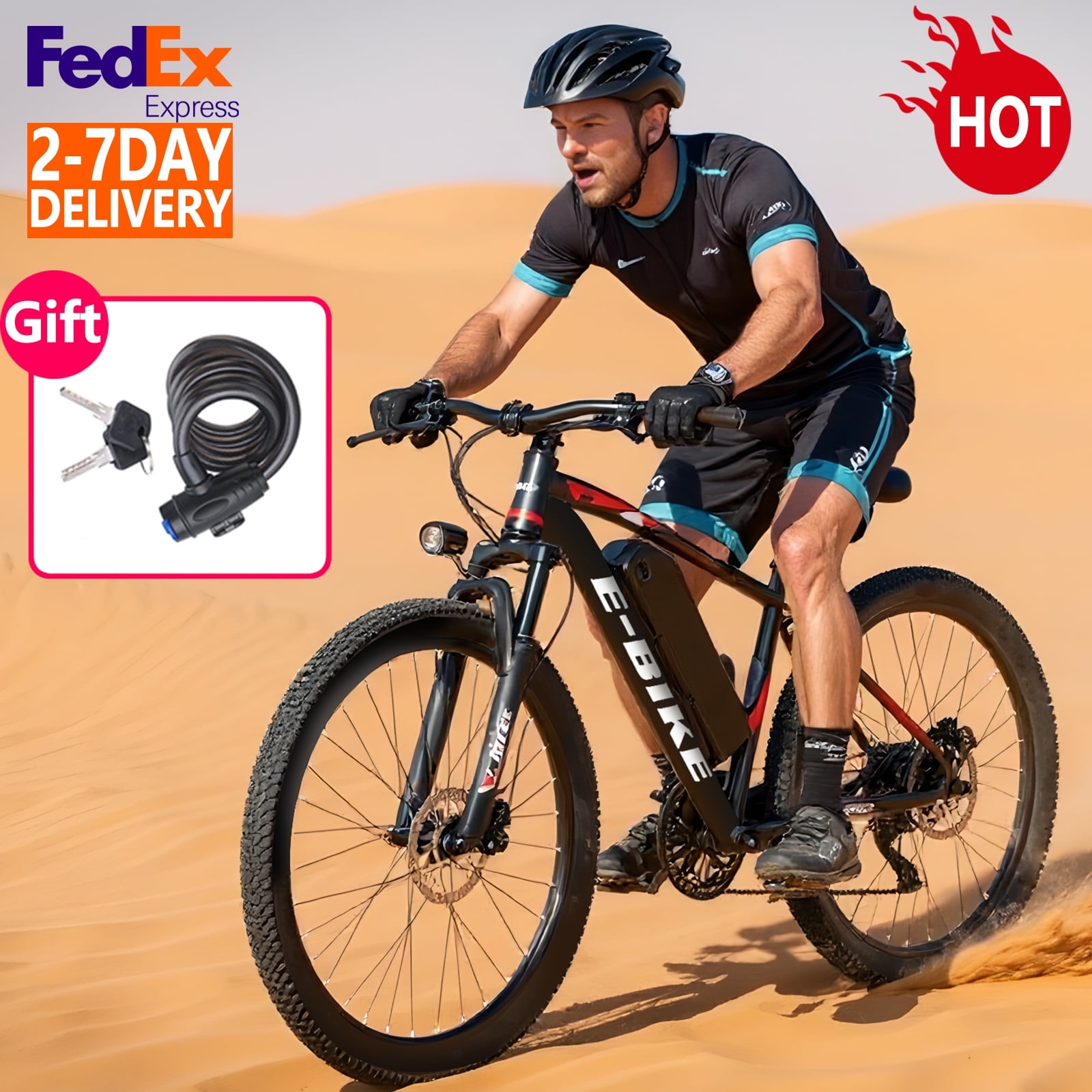 Setohet 26"Electric Bike for Adults with Peak 1200W Brushless Motor, 45Miles 25MPH Commuting Electric Mountain Bike with 468Wh Removable Battery, 7-Speed , 26" Tires and Front Fork Suspension UL 2849