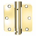thumbnail image 2 of CRL S3543PB 3-1/2" x 3-1/2" Polished Brass Heavy-Duty Spring Hinge - 1/4" Radius, 2 of 2