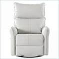 thumbnail image 4 of Rocking Chairs Modern Light Gray 360° Swivel Reclining Glider for Nursery Living Room | PU | Contemporary,Modern, 4 of 19