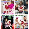 thumbnail image 4 of DolliBu Pink Tie-Dye Moose Unicorn Plush Stuffed Animal Toy – Super Soft Moose Dress Up with Removable Plush Unicorn Outfit, Cute Fantasy Wildlife Gift for Kids and Adults – 9 Inches, 4 of 7