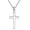 Silver, variant on 925 Sterling Silver Cross Pendant Necklace for Men Boys 18K Black Plated 16-30 inch Box Chain Unisex Jewelry Christian Religious Birthday Gifts for Men Tween Preteen Teen Boys