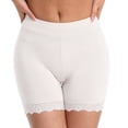 thumbnail image 2 of Soyumi Women's Under Shorts, Underwear Safety Shorts Dresses Seamless Anti Chafe Underwear Smooth Boyshorts Lace Slip Shorts for Women, White, 2 of 7
