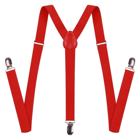 TELOLY 2026 New Mens Suspenders for Work Formal Casual Heavy Duty 7 Clasp Desig Suspenders for Men Suspenders for Men Heavy Duty Red