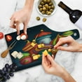thumbnail image 4 of Fantasy Cutting Board, Oriental Style Castles Under Starry Sky Playroom Graphic, Decorative Tempered Glass Cutting and Serving Board, Wine Bottle Shape, Multicolor, by Ambesonne, 4 of 5