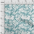 thumbnail image 1 of oneOone Cotton Jersey Teal Blue Fabric Texture Watercolor Sewing Material Print Fabric By The Yard 58 Inch Wide, 1 of 4