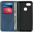 thumbnail image 4 of for Google Pixel 3 XL Wallet Case,Premium PU Leather Flip Folio Case with Card Slot,Kickstand Holder Magnetic Closure [TPU Shockproof Interior Protective Case] for Pixel 3 XL,Blue+Khaki, 4 of 9