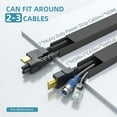 thumbnail image 2 of LazySpin 157" Cord Hider Hide TV Wires, 157 in Cable Cover Kit, 10 Count Black, 2 of 9